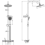 complete-shower-rail-set-size-drawing