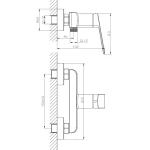 Miscelatore monocomando-esterno-vasca-doccia-dimensioni-disegno