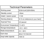deck-mounted-sensor-soap-dispenser-technical-parameters